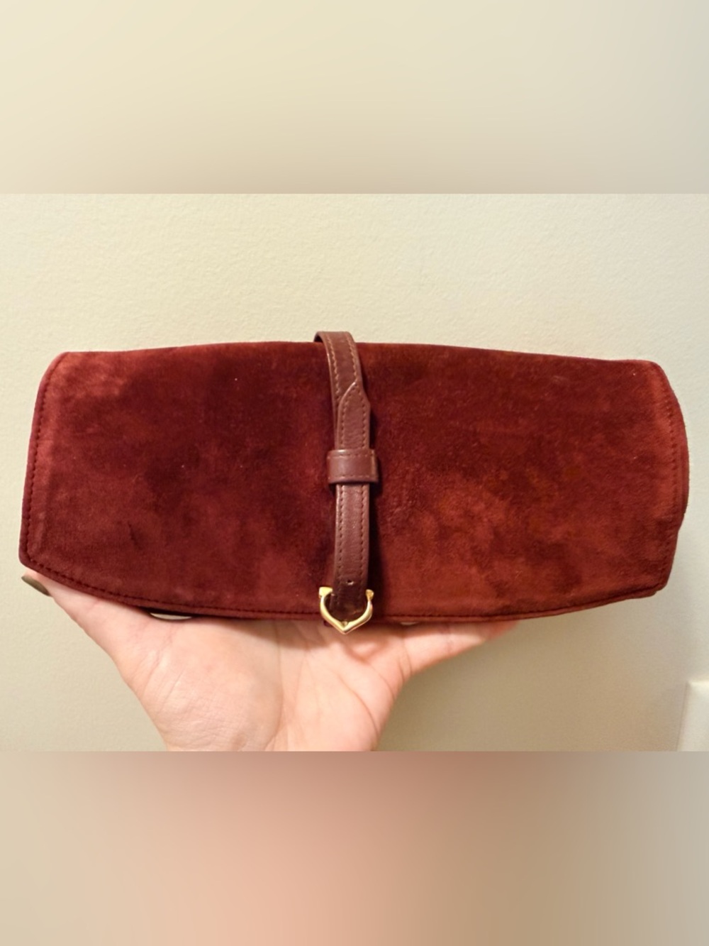 *Rare* Authentic Vintage Cartier - Suede Jewelry / Make-Up Bag